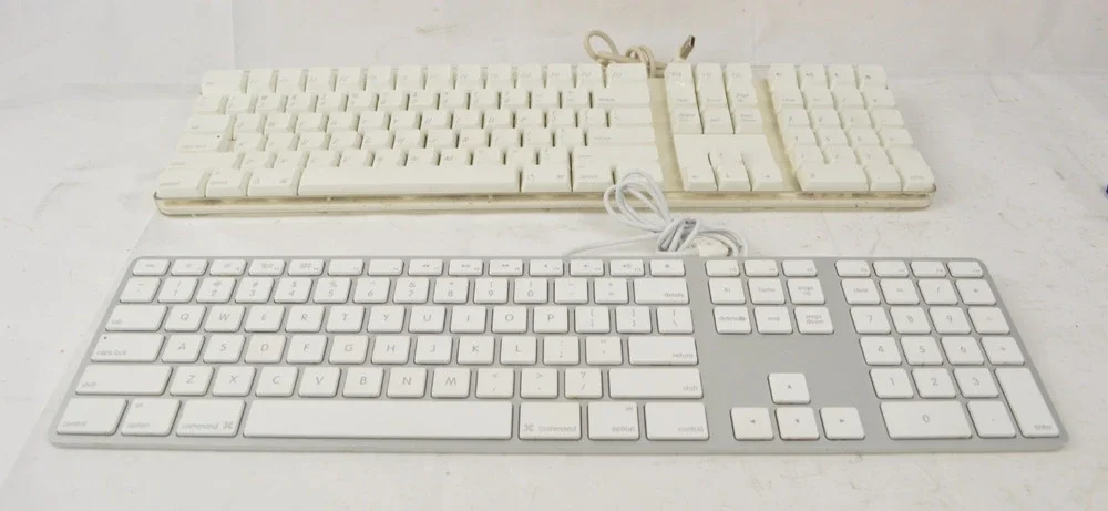 Apple A1243 & A1048 Wired USB Keyboard Lot Mac Desktop Aluminum White